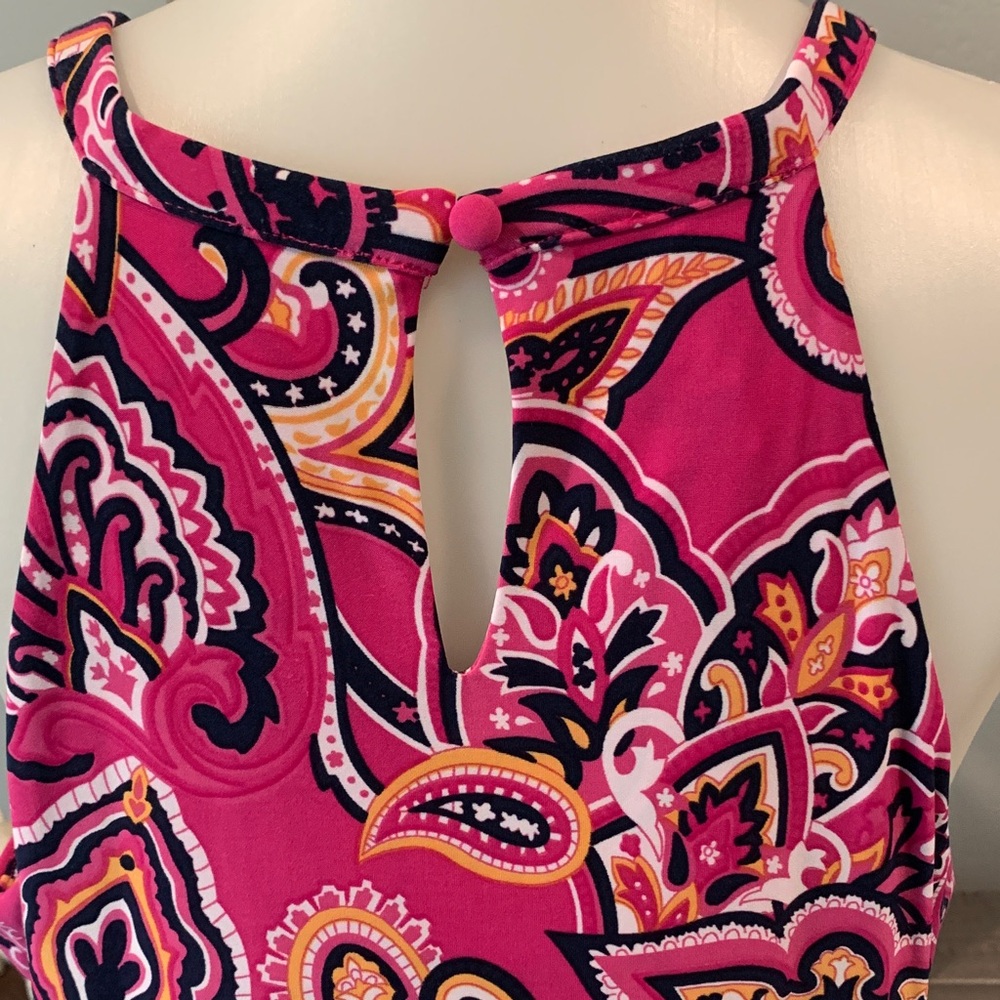 INC International Concepts Vibrant Pink and Yellow Dress - Picture 4 of 4